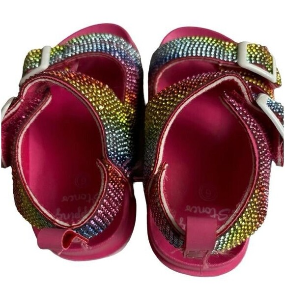 First Steps by Stepping Stones - Multicolor Rhinestones Girls Sandals size 6 - Picture 3 of 5